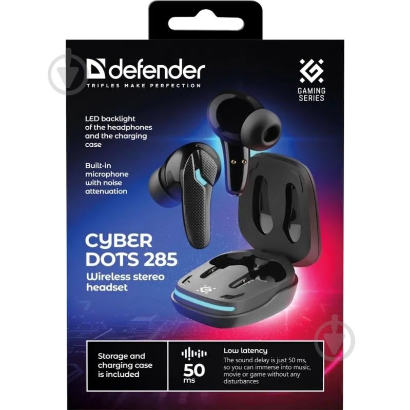 Bluetooth-гарнитура Defender CyberDots 285 black (63285) - фото 7