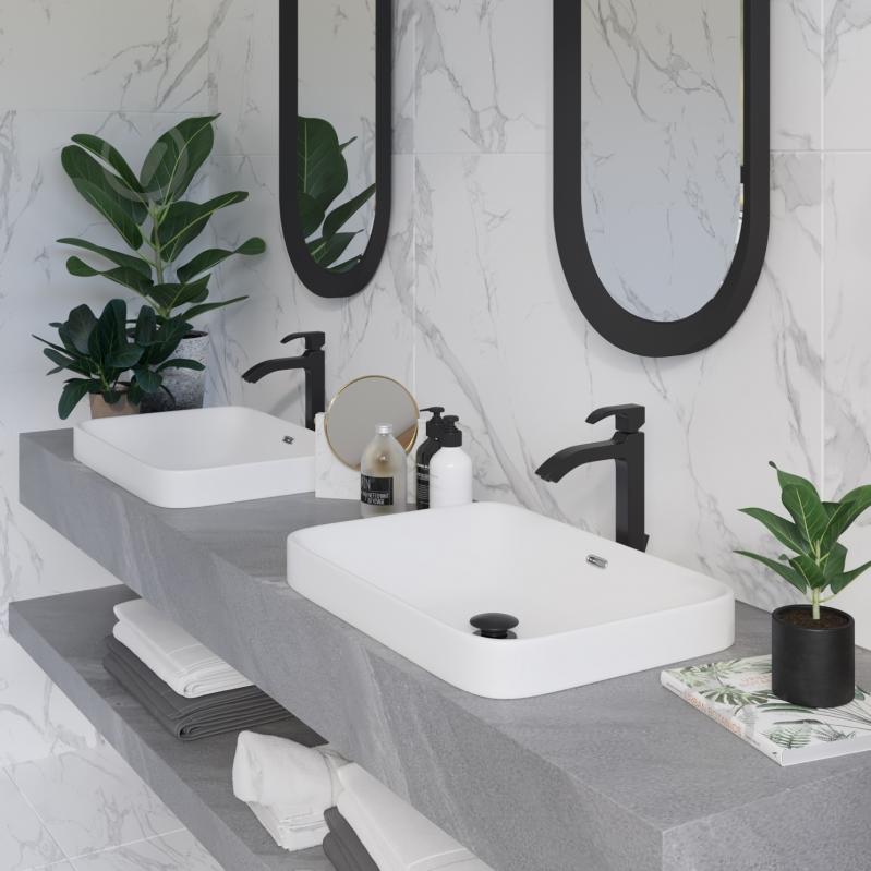 Умивальник Helmken 44156000 3 в 1: прямокутний 56 см, перелив, із сифоном і донним клапаном Сlick-clack, білий матовий - фото 7 Умивальник Helmken 44156000 3 в 1: прямокутний 56 см, перелив, із сифоном і донним клапаном Сlick-clack, білий матовий - фото 7