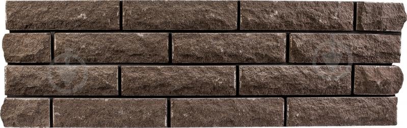 Цегла гіперпресована Літос Скеля пустотіла тичкова шоколад - фото 2