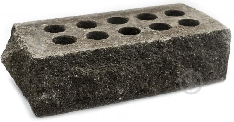 Цегла гіперпресована Літос Скеля пустотіла тичкова шоколад - фото 1