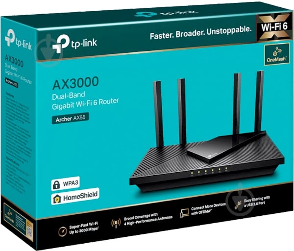 Маршрутизатор беспроводной TP-Link Archer AX55 - фото 4