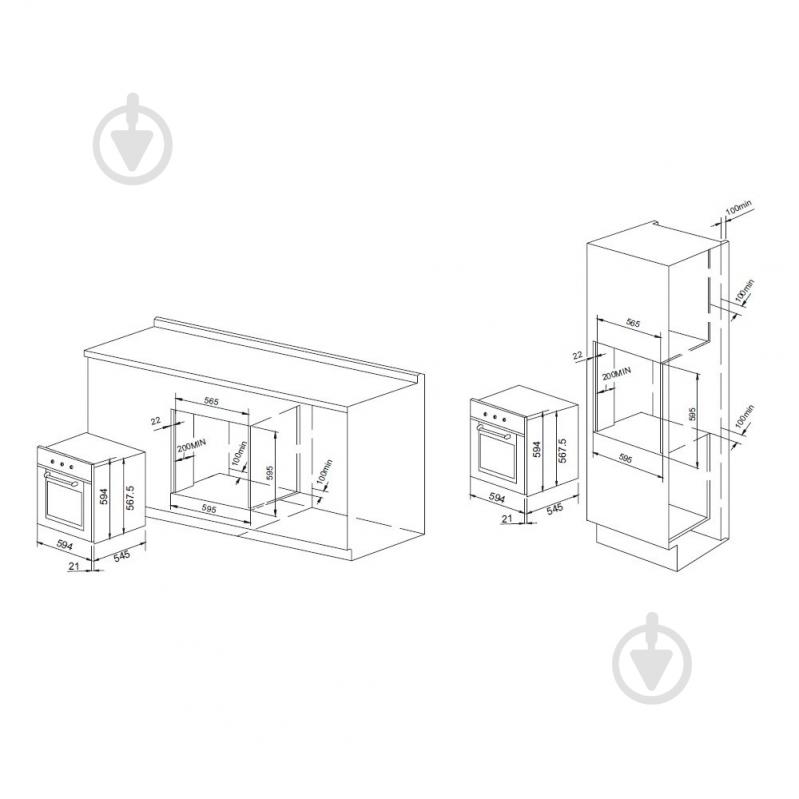 Духовой шкаф Pyramida F 80 M GBL - фото 8