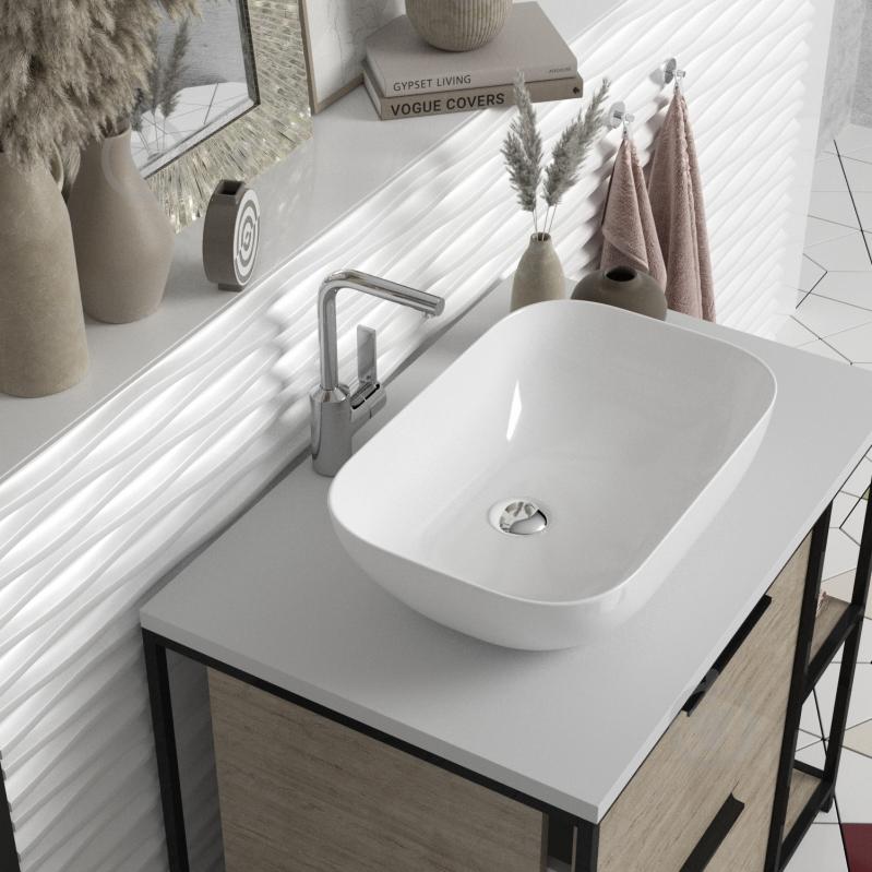 Умывальник Helmken 45450000 прямоугольный 50,5 см, белый - фото 8