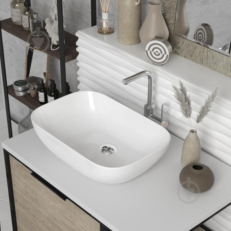 Умывальник Helmken 45450000 прямоугольный 50,5 см, белый - фото 9