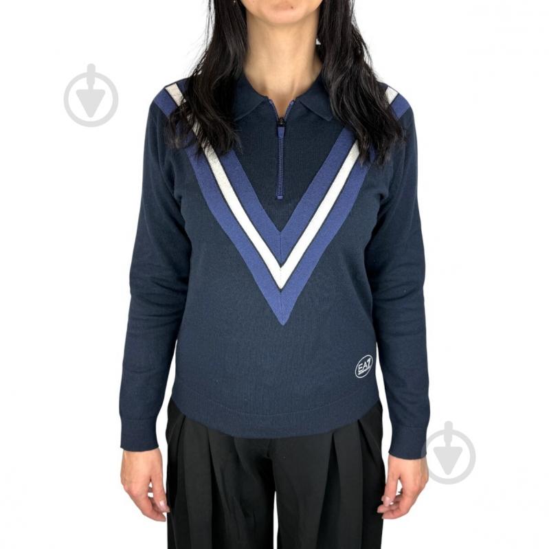 Свитшот EA7 TENNIS CLUB W KNITTED POLO 7W000718-AF17671-MB301 р.M синий - фото 1
