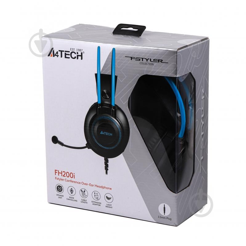 Наушники A4Tech Fstyler black (FH200i (Blue)) - фото 5