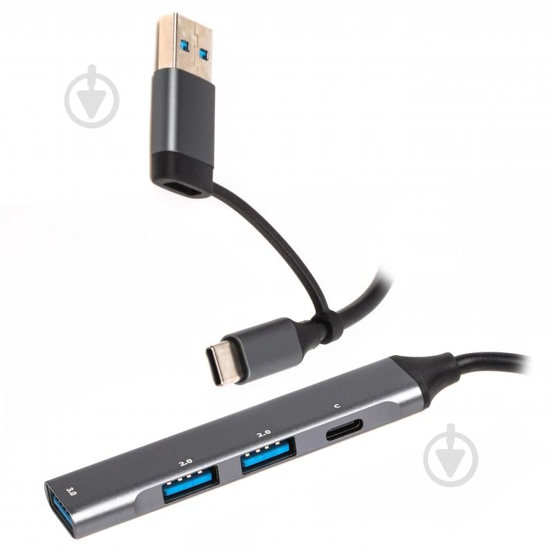 USB-хаб Maxxter HU3C-4P1CN-01, USB 3.0 Type-C на 4 порти - фото 1 USB-хаб Maxxter HU3C-4P1CN-01, USB 3.0 Type-C на 4 порти - фото 1