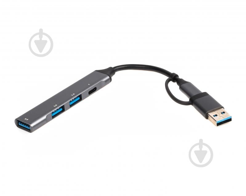 USB-хаб Maxxter HU3C-4P1CN-01, USB 3.0 Type-C на 4 порти - фото 2