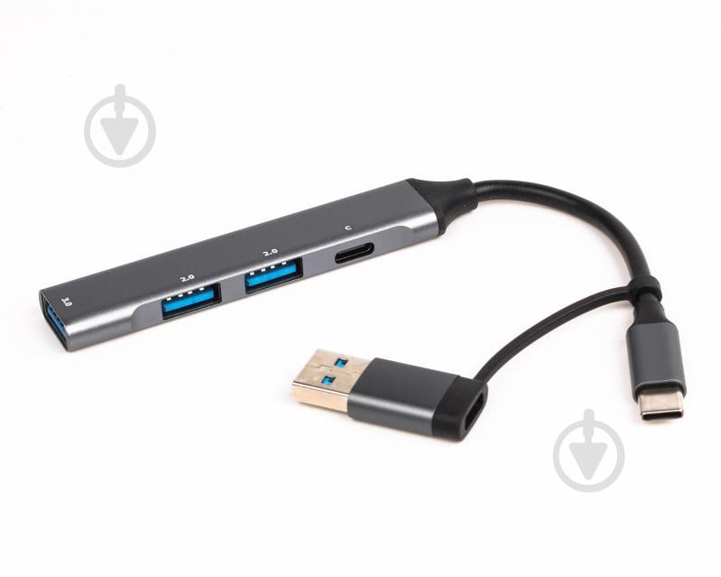 USB-хаб Maxxter HU3C-4P1CN-01, USB 3.0 Type-C на 4 порти - фото 3