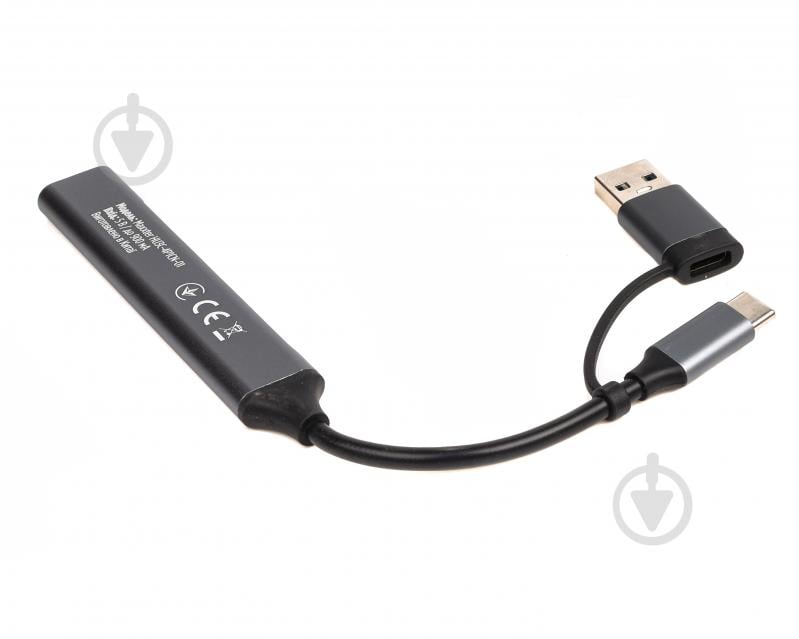 USB-хаб Maxxter HU3C-4P1CN-01, USB 3.0 Type-C на 4 порти - фото 4