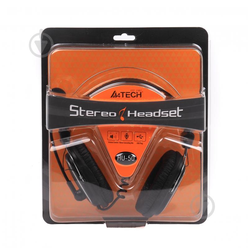 Наушники A4Tech HU-50 (Black) black (HU-50 (Black)) USB - фото 5