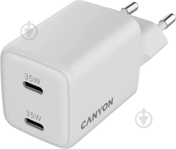 Зарядное устройство Canyon CU35CC GaN PD 35W White (CNS-CUW35CC) - фото 1