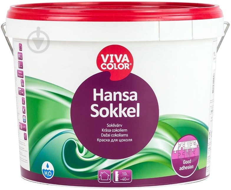 Фарба Vivacolor Hansa Sokkel лугостійка база С під тонування 9 л 12.6 кг - фото 1