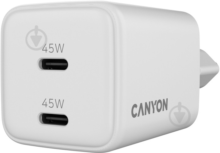 Зарядное устройство Canyon CU45CC GaN PD 45W White (CNS-CUW45CC) - фото 3