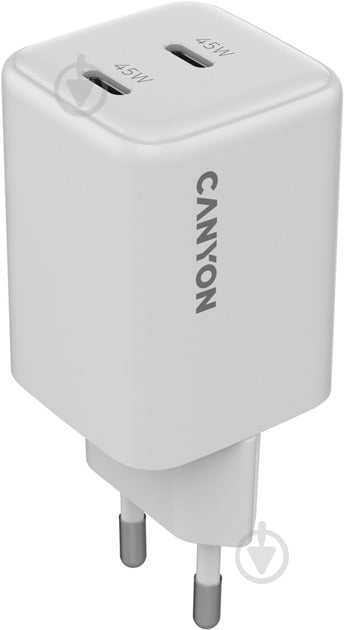 Зарядное устройство Canyon CU45CC GaN PD 45W White (CNS-CUW45CC) - фото 2