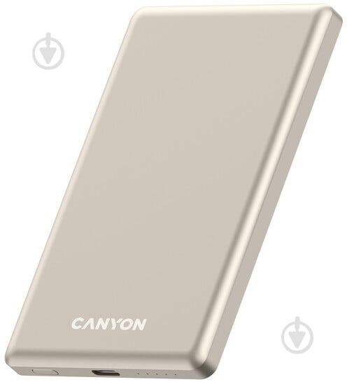Повербанк Canyon OnPower 505 slim Magsafe PD20W 5000 mAh beige (CNS-CPB505BE) - фото 2
