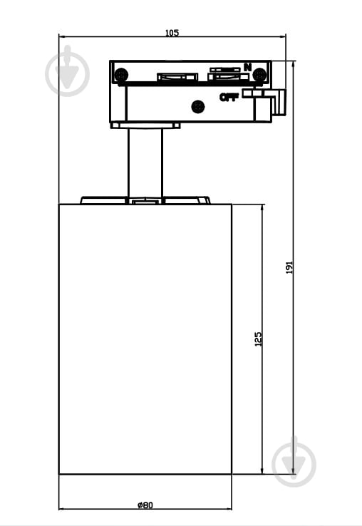 Підвіс трековий Maxus 20 Вт 4000 К чорний MATL-20W-36D-B - фото 2