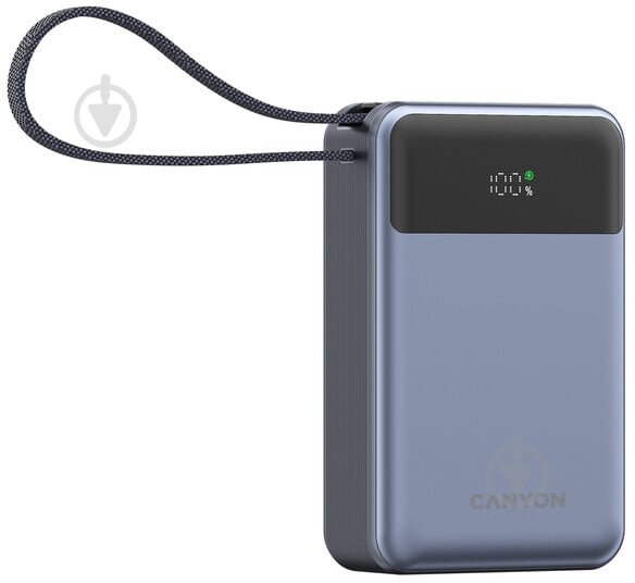Повербанк Canyon OnPower 600 built-in cable PD65W 20000 mAh dark grey (CNS-CPB600DG) - фото 6