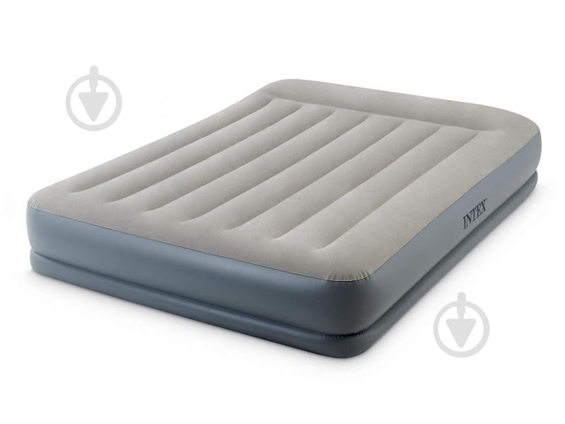 Ліжко надувне Intex 203х152 см сірий - фото 1
