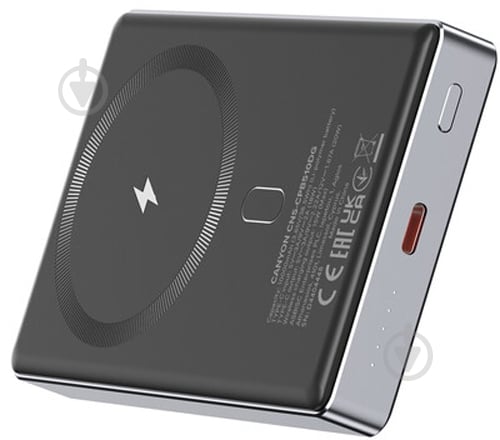 Повербанк Canyon OnPower 510 slim Magsafe PD20W 10000 mAh dark grey (CNS-CPB510DG) - фото 6