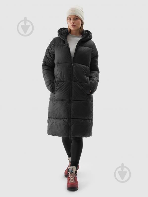 Пуховик жіночий зимовий 4F DOWN JACKET F475 4FWAW24TDJAF475-20S р.M чорний - фото 1