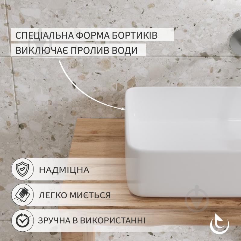 Умывальник Helmken 48760000 прямоугольный 60 см, белый - фото 3 Умывальник Helmken 48760000 прямоугольный 60 см, белый - фото 3