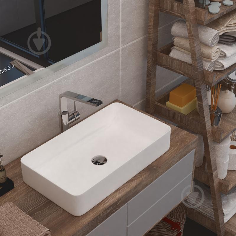 Умывальник Helmken 48760000 2 в 1: прямоугольный 60 см с донным клапаном Сlick-clack, хром - фото 7 Умывальник Helmken 48760000 2 в 1: прямоугольный 60 см с донным клапаном Сlick-clack, хром - фото 7