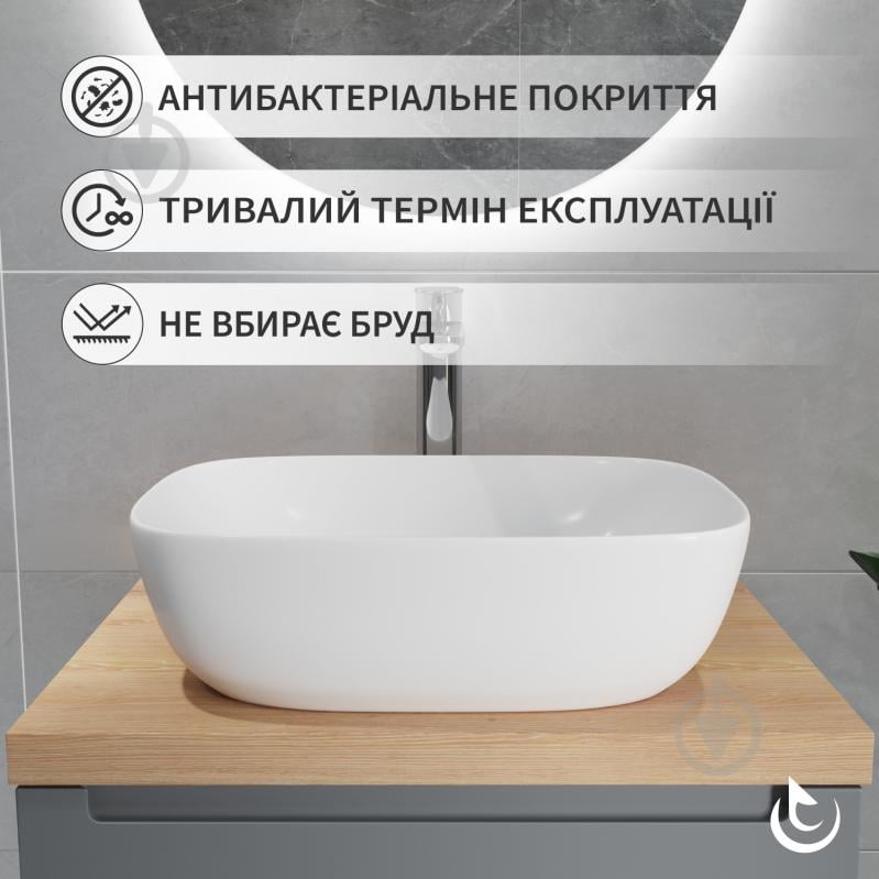 Умывальник Helmken 49346000 прямоугольный 46 см, белый - фото 2