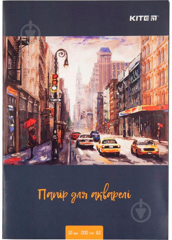 Папір для акварелі A3 42х29,7 см 200 г/м² 10 сторінок - фото 1