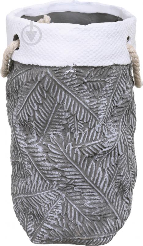 Кашпо Leaf 17,5х13,5х22 см сірий - фото 3