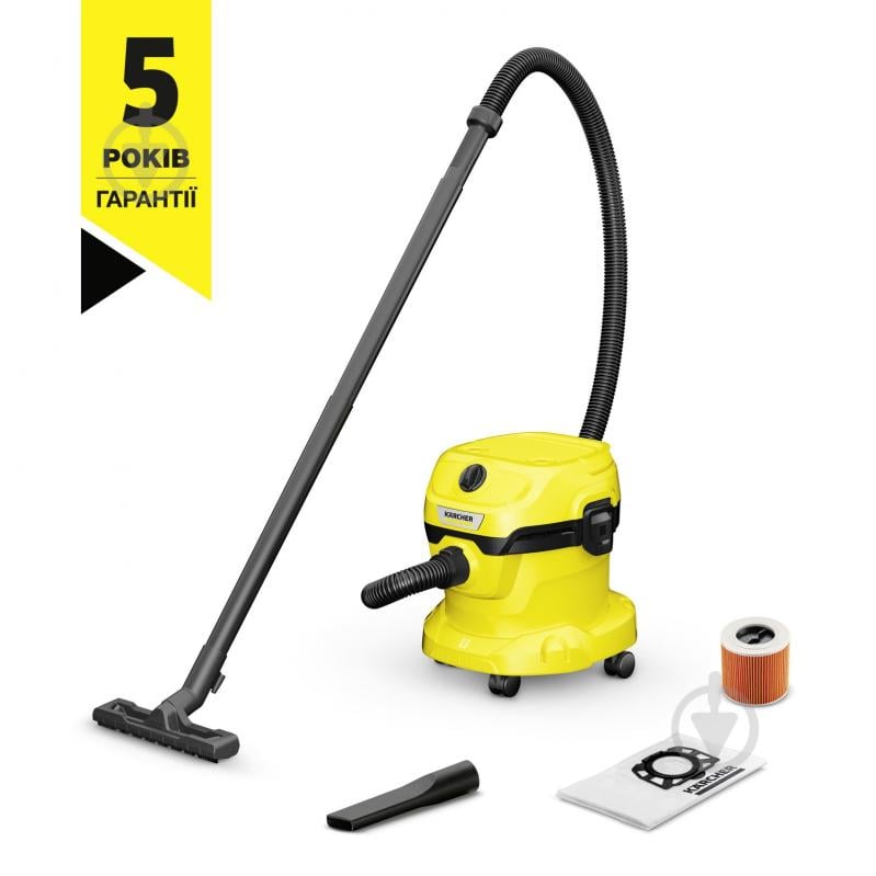 Пилосос господарський Karcher WD 2 PLUS V-12/4/18/C 1.628-009.0 - фото 1 Пилосос господарський Karcher WD 2 PLUS V-12/4/18/C 1.628-009.0 - фото 1