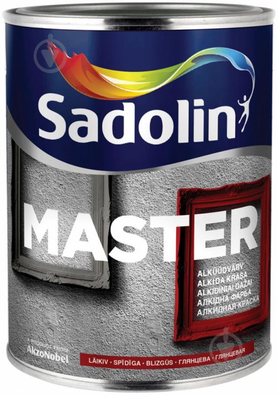 Емаль Sadolin Master 90 білий глянець 1 л - фото 1