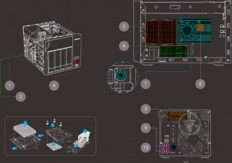 Сетевое хранилище QNAP TS-473-4G - фото 10