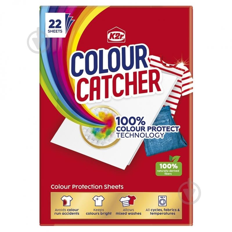 Серветки для машинного та ручного прання K2r COLOUR CATHER 22 шт. - фото 1