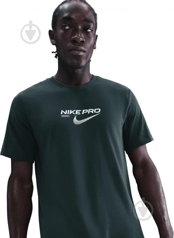 Футболка Nike M NK DF TEE NIKE PRO TRAINING HV4131-390 р.L зелений - фото 4 Футболка Nike M NK DF TEE NIKE PRO TRAINING HV4131-390 р.L зелений - фото 4
