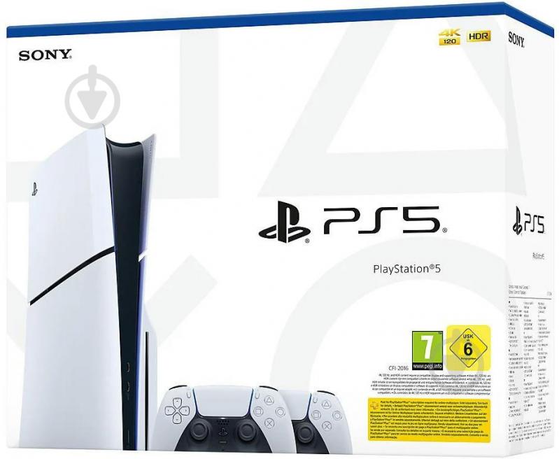 Игровая консоль Sony PlayStation 5 Slim (CFI-2016 A01Y) (2 Dualsense) white - фото 8