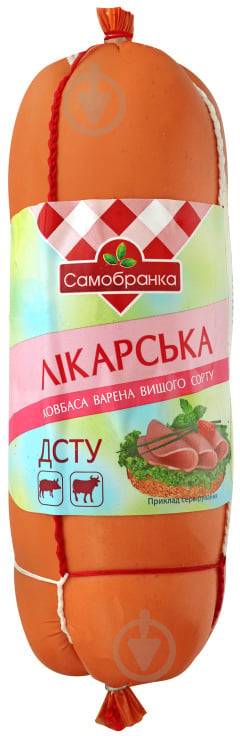 Ковбаса Самобранка Лікарська варена вищого сорту 400г - фото 1