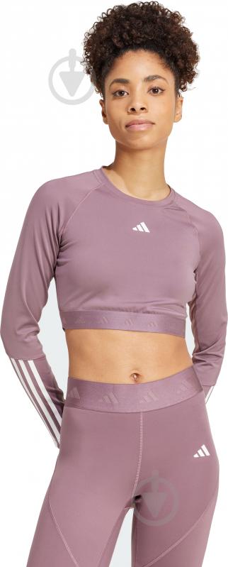 Футболка Adidas HYGLM CRO LS IX3244 р.M белый - фото 1