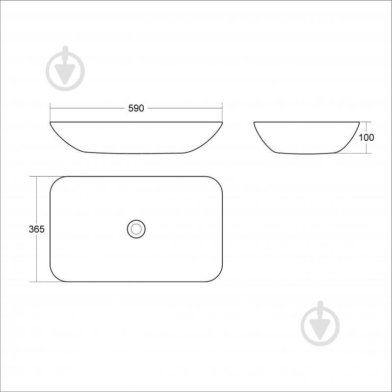 Умивальник Helmken 54059000 прямокутний 59 см, білий - фото 5 Умивальник Helmken 54059000 прямокутний 59 см, білий - фото 5