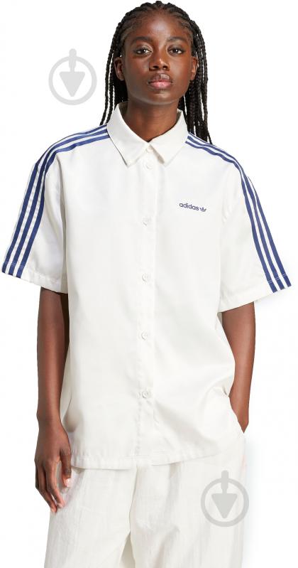 Футболка Adidas woven shirt IX3552 р.M білий - фото 1