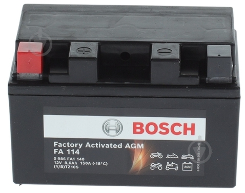 Аккумулятор автомобильный Bosch 8,6Ah 150A 12V «+» ліворуч (BO0986FA1140) - фото 1