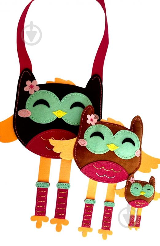 Набір для шиття Apli Krapli зший сам з фетру сумка +іграшка+брелок Сова НС-19 - фото 1 Набір для шиття Apli Krapli зший сам з фетру сумка +іграшка+брелок Сова НС-19 - фото 1