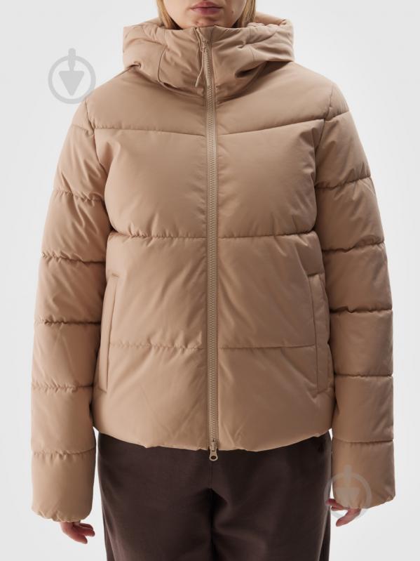 Пуховик женский зимний 4F DOWN JACKET F473 4FWAW24TDJAF473-83S р.XL бежевый - фото 9