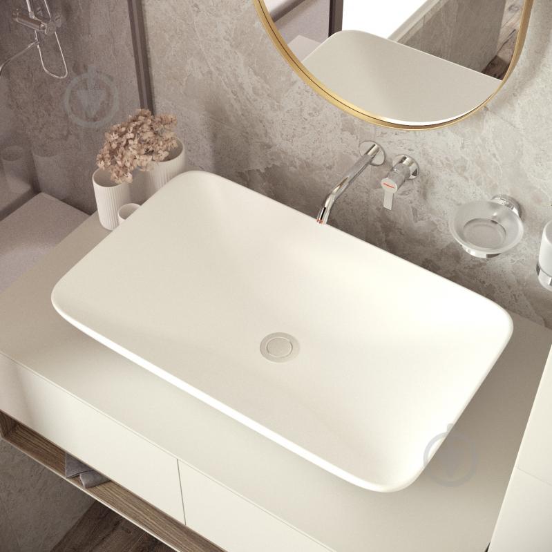 Умивальник Helmken 54059000 2 в 1: прямокутний 59 см із донним клапаном Сlick-clack, чорний матовий - фото 6 Умивальник Helmken 54059000 2 в 1: прямокутний 59 см із донним клапаном Сlick-clack, чорний матовий - фото 6