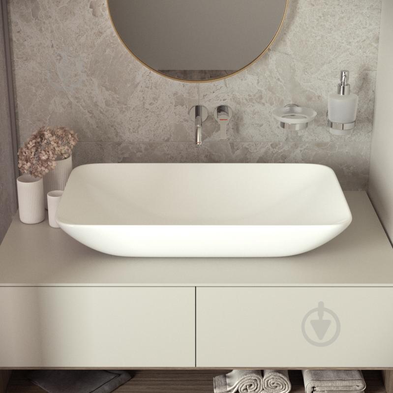 Умивальник Helmken 54059000 2 в 1: прямокутний 59 см із донним клапаном Сlick-clack, чорний матовий - фото 7 Умивальник Helmken 54059000 2 в 1: прямокутний 59 см із донним клапаном Сlick-clack, чорний матовий - фото 7