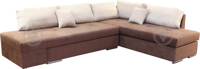 Диван угловой Embawood Дейли правый коричневыйбежевый 2950x2150x835 мм - фото 2