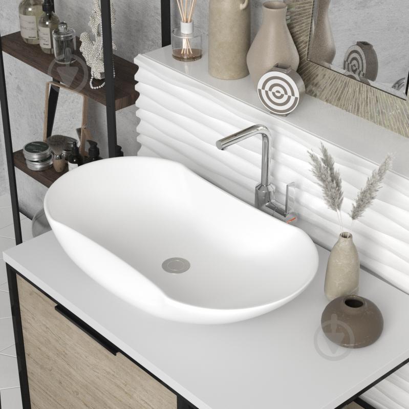 Умывальник Helmken 57066000 2 в 1: овальный 66 см с донным клапаном Сlick-clack, белый матовый - фото 9 Умывальник Helmken 57066000 2 в 1: овальный 66 см с донным клапаном Сlick-clack, белый матовый - фото 9