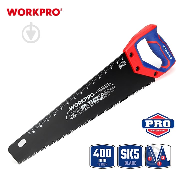 Пила по дереву 400 мм WORKPRO WP215013 - фото 5 Пила по дереву 400 мм WORKPRO WP215013 - фото 5