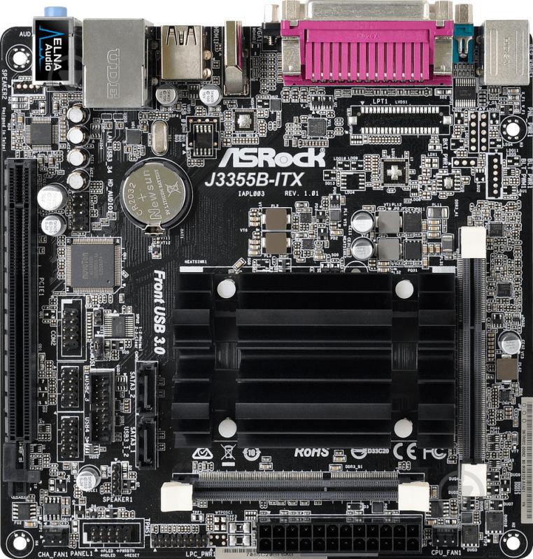 Материнська плата ASRock J3355B-ITX (Integrated CPU, SoC, mini ITX) - фото 2