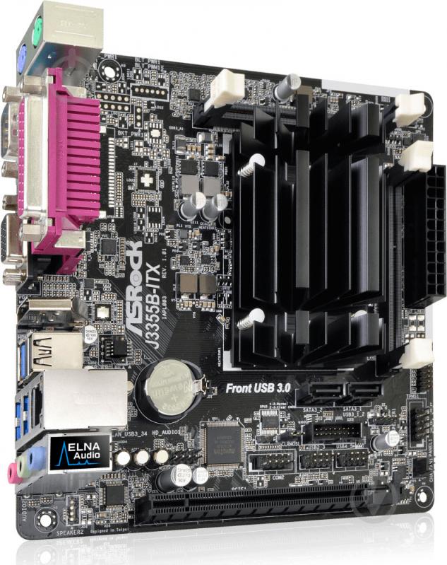 Материнська плата ASRock J3355B-ITX (Integrated CPU, SoC, mini ITX) - фото 4